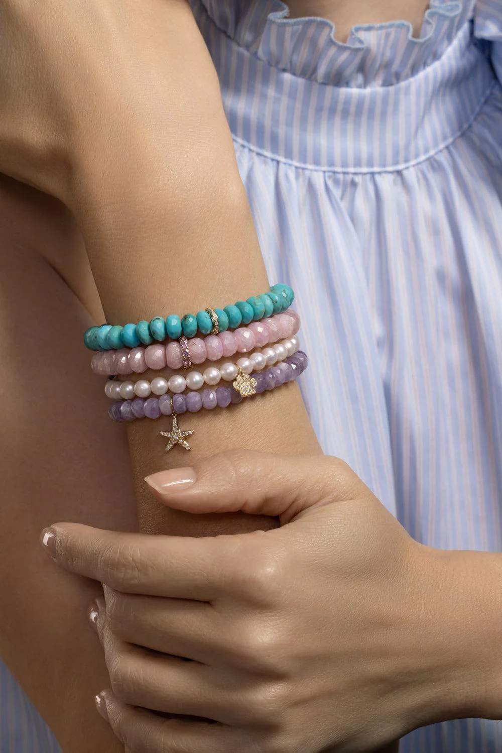 Morganite Large Cocktail Charm Bracelet - Image 2