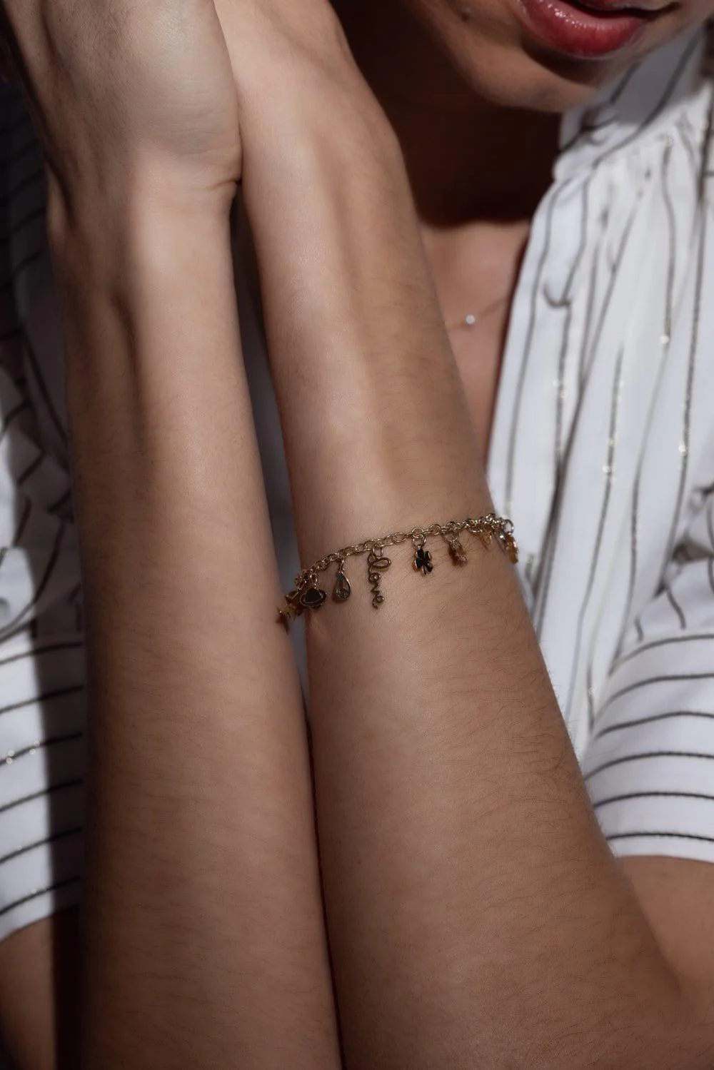 Multi Charm Chain Bracelet - Image 2