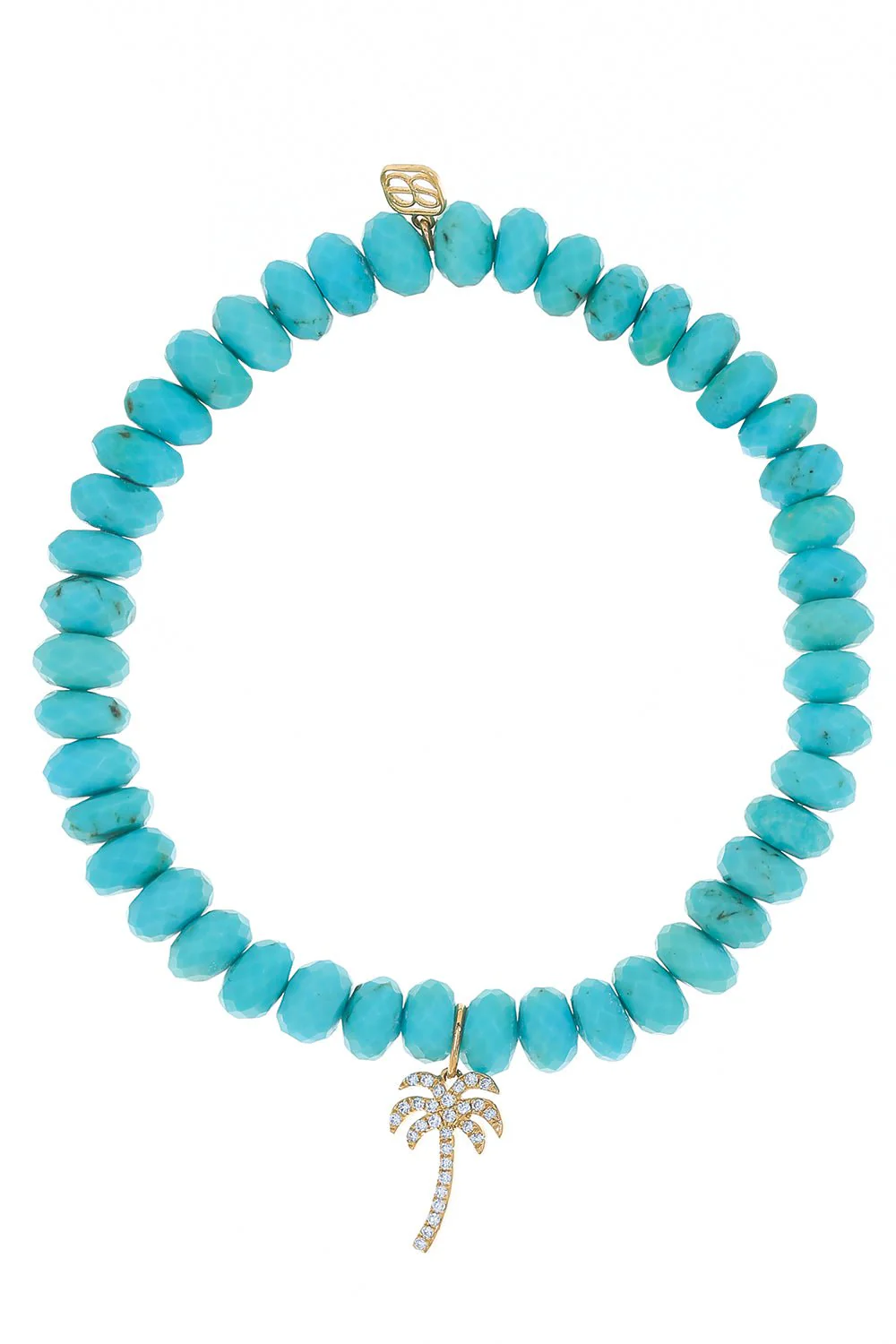Palm Tree Turquoise Charm Bracelet