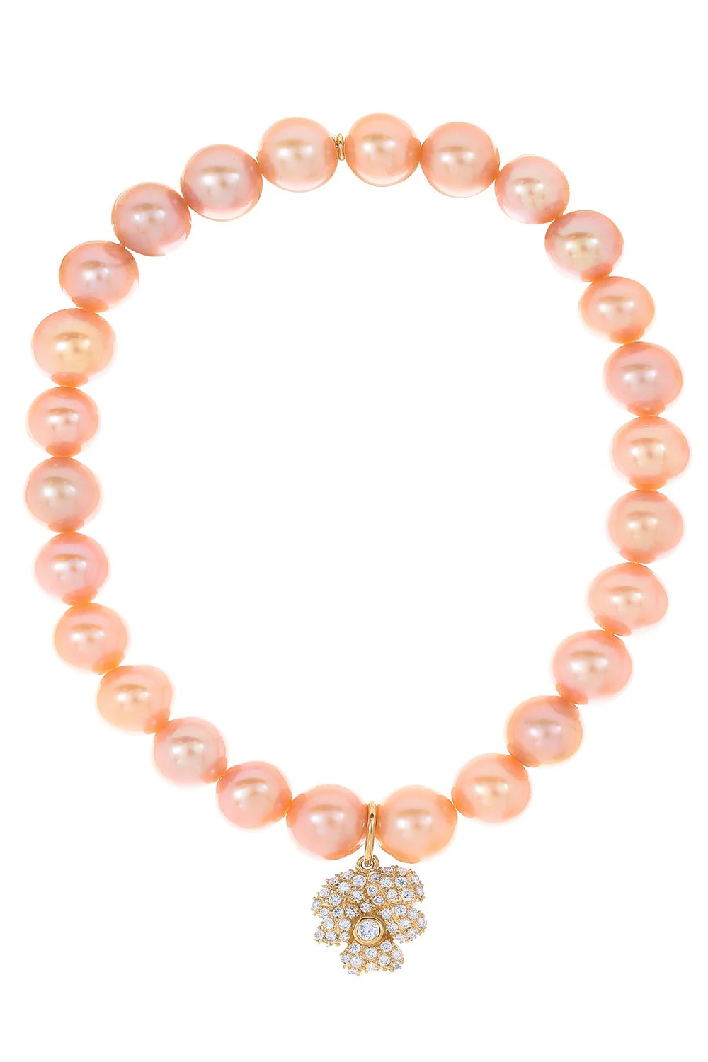 Pansy Pearl Charm Bracelet