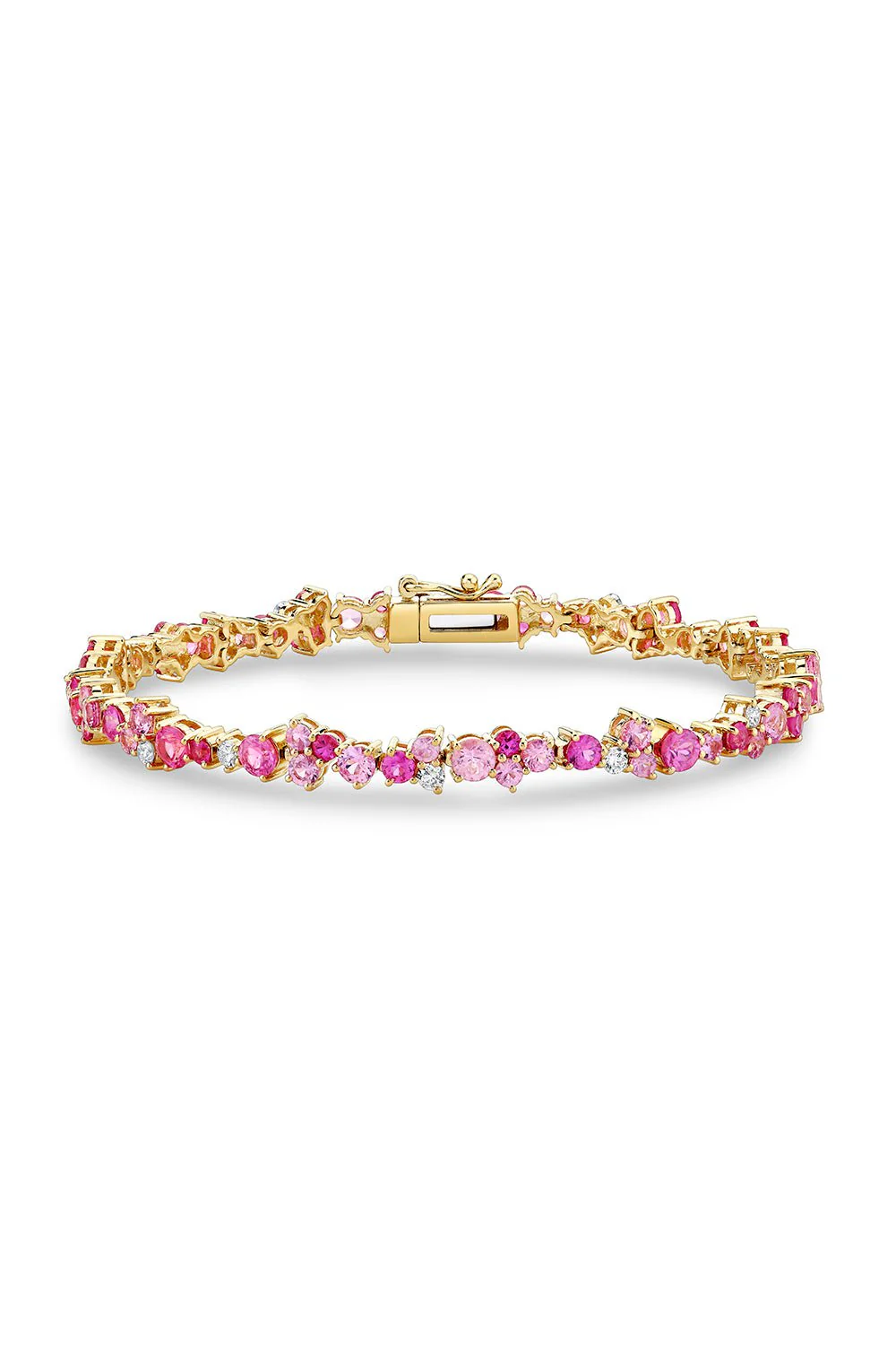 Pink Sapphire Cocktail Tennis Bracelet