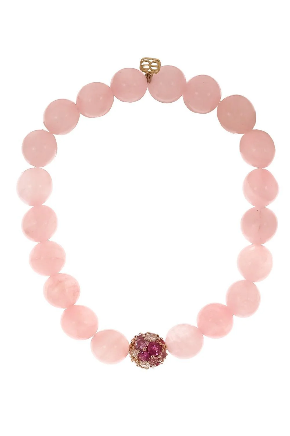 Rose Quartz Cocktail Charm Bracelet