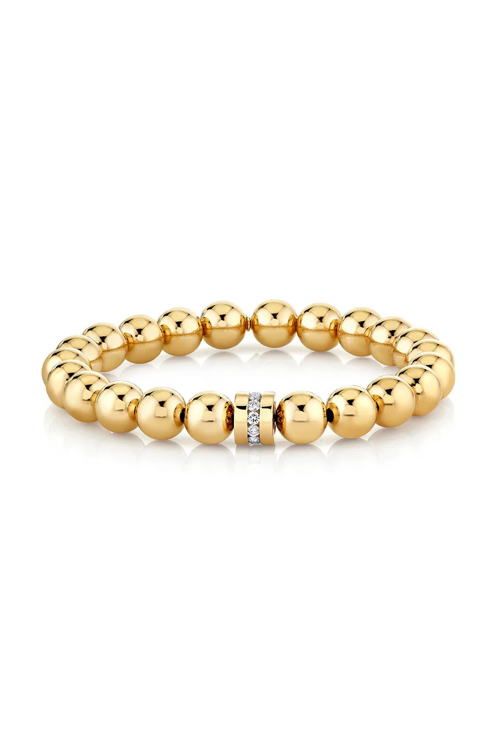 Round Channel Set Bead Bracelet
