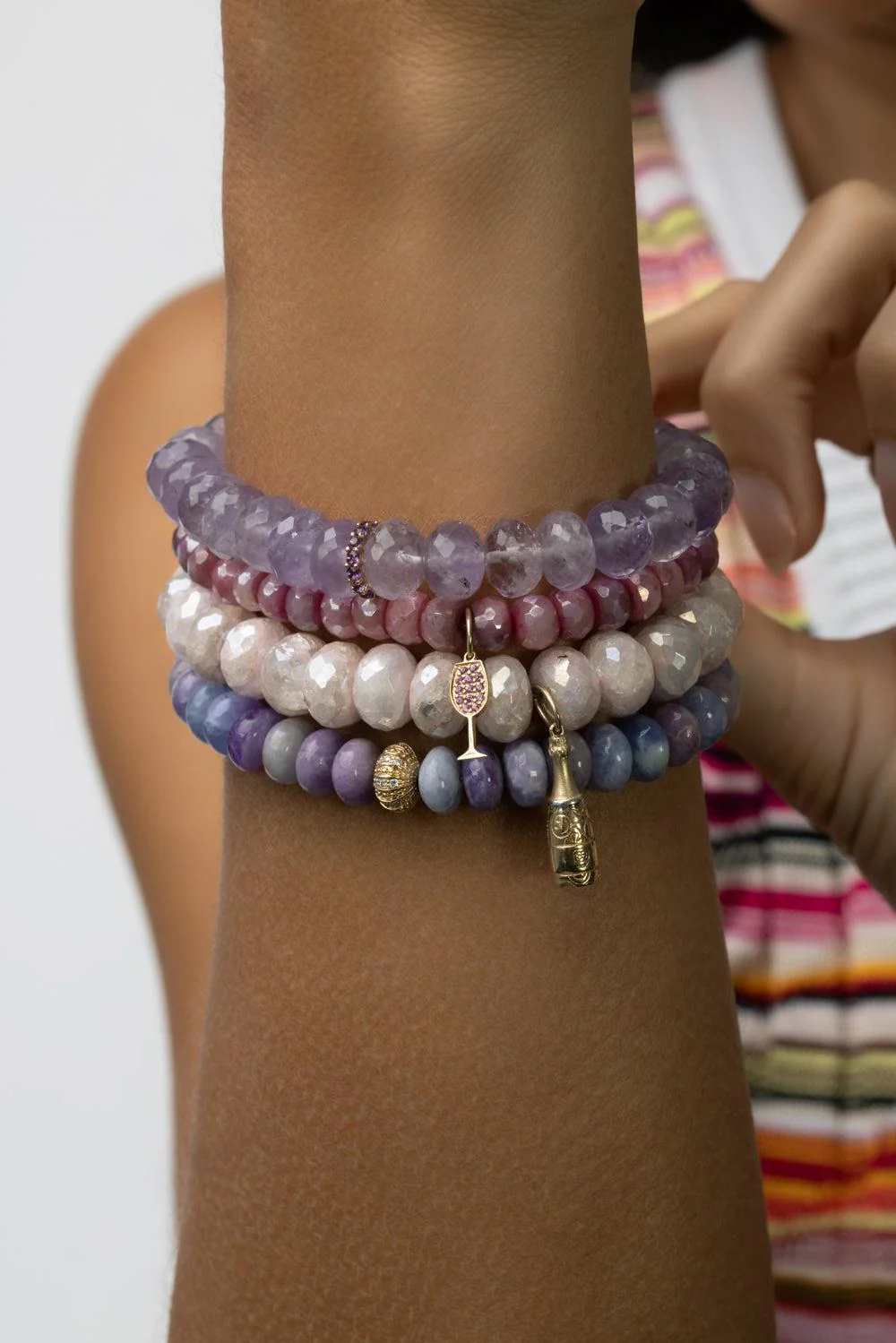 Round Rondelle Jade Bracelet - Image 2
