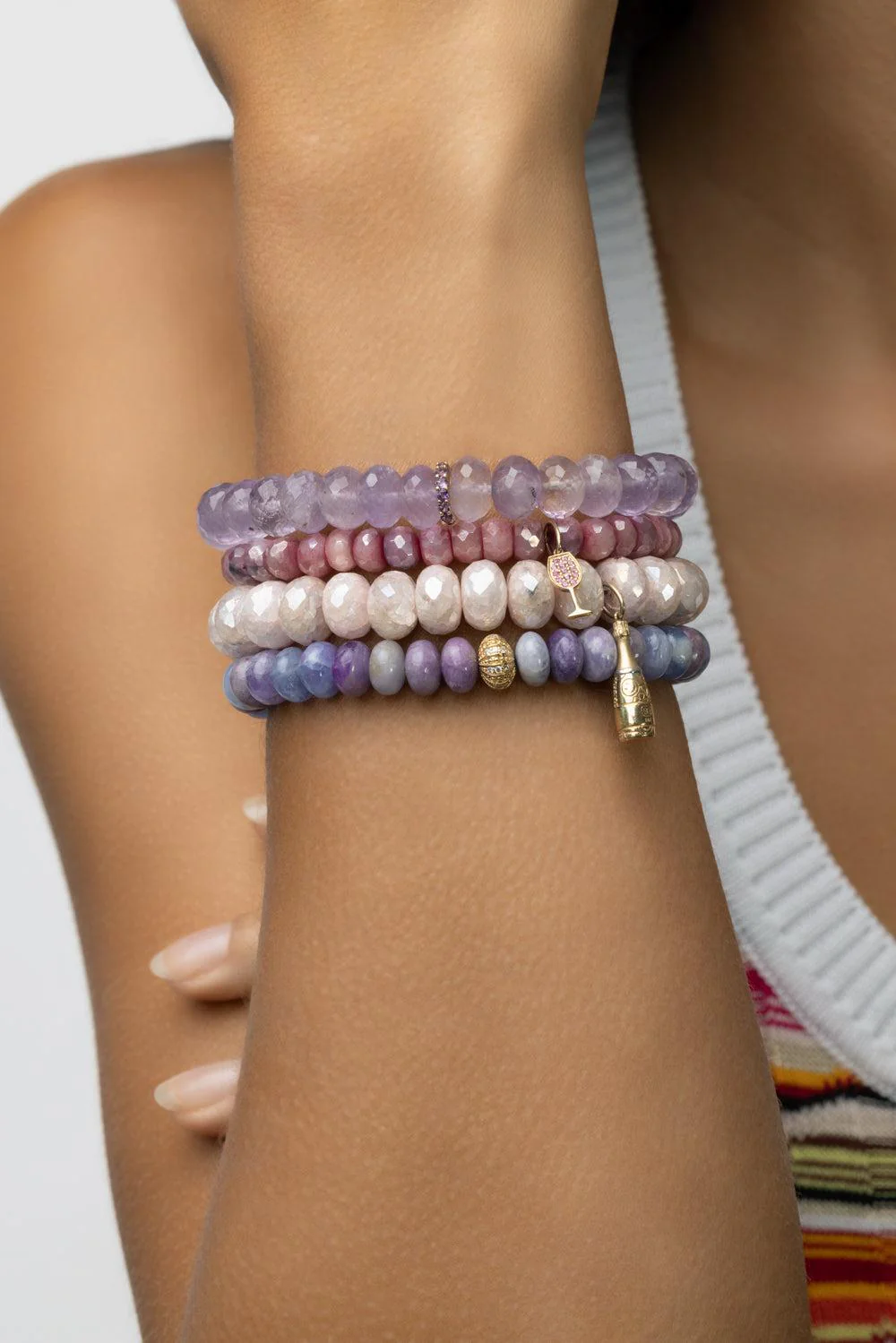 Sea Urchin Rondelle Heckmenite Bead Bracelet - Image 3