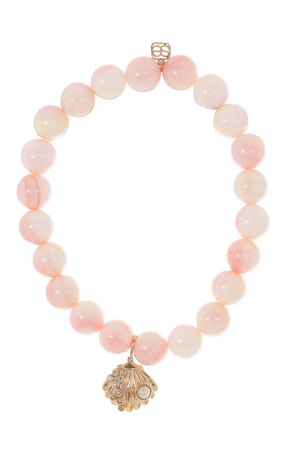 Shell Pink Conch Charm Bracelet