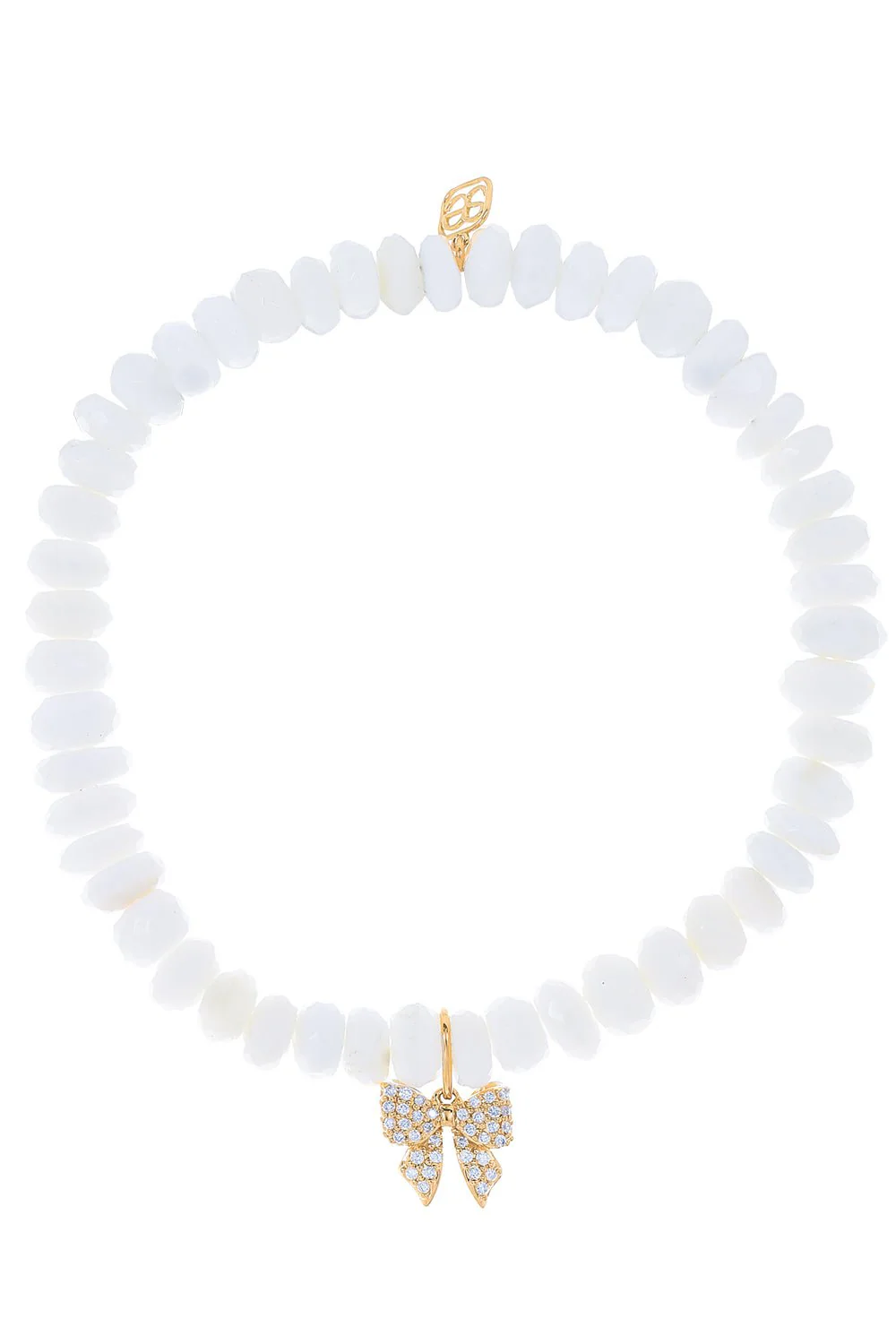 Small Bow Moonstone Bracelet