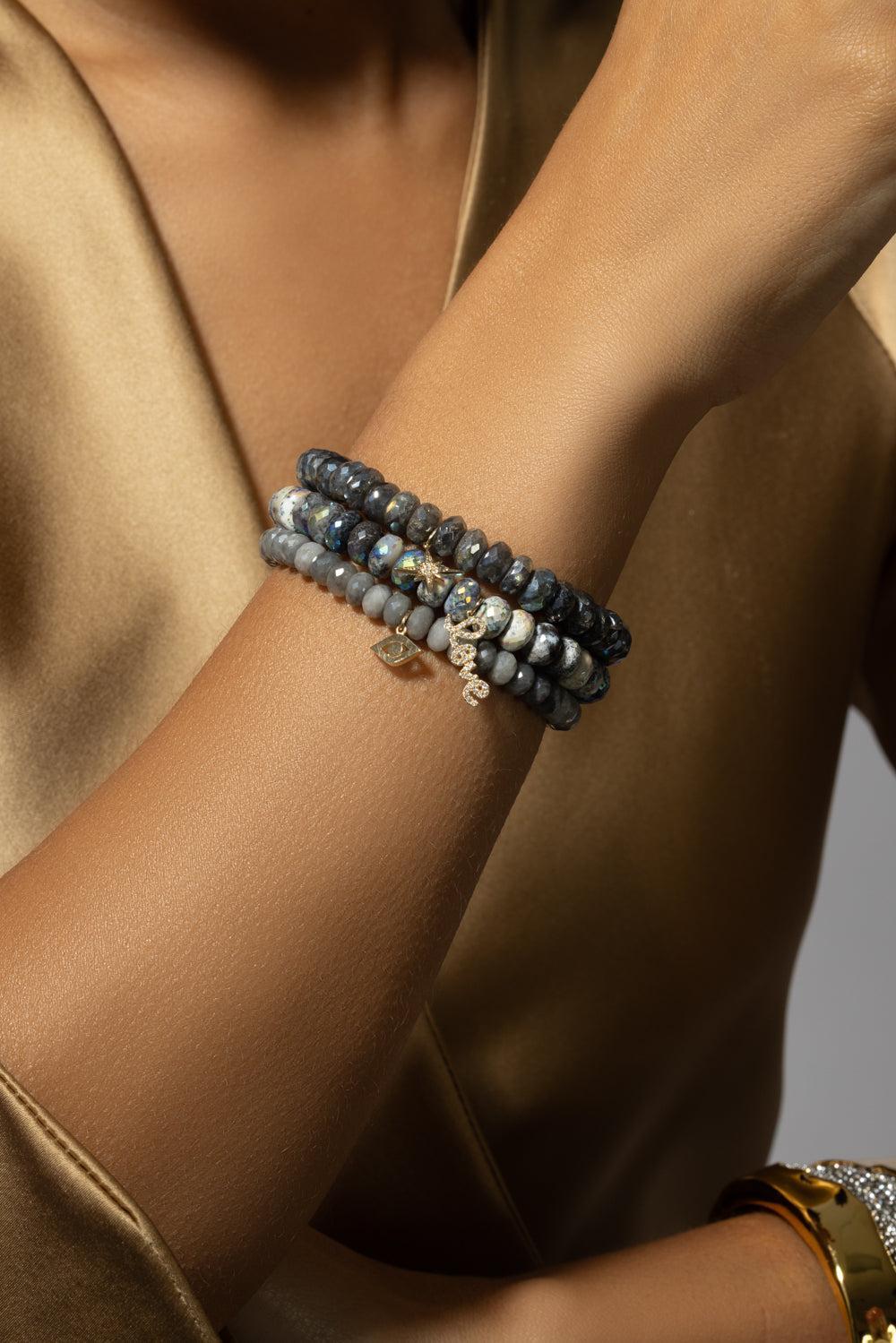 Small Starburst Mystic Labradorite Charm Bracelet - Image 3