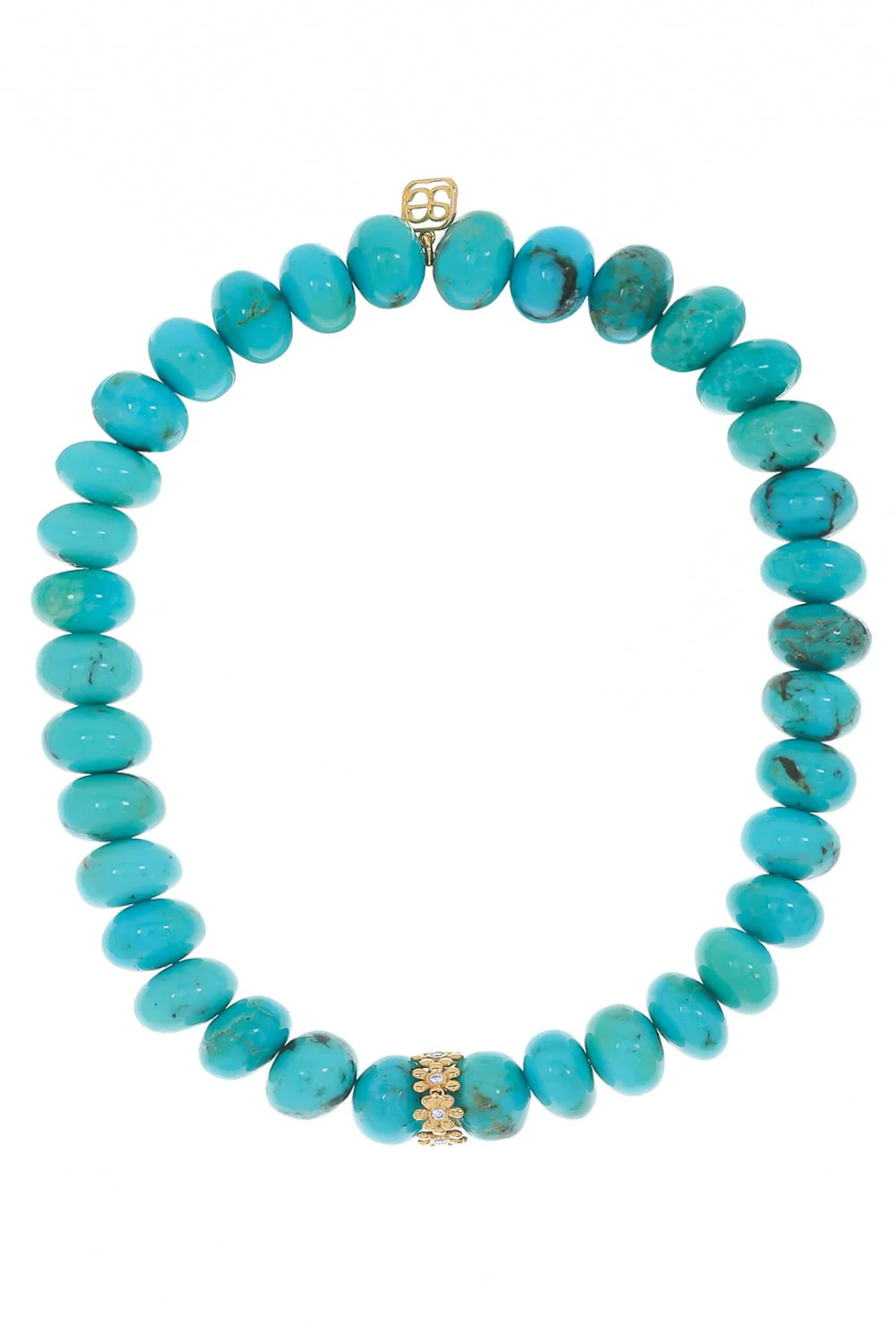 Tiny Daisy Turquoise Charm Bracelet