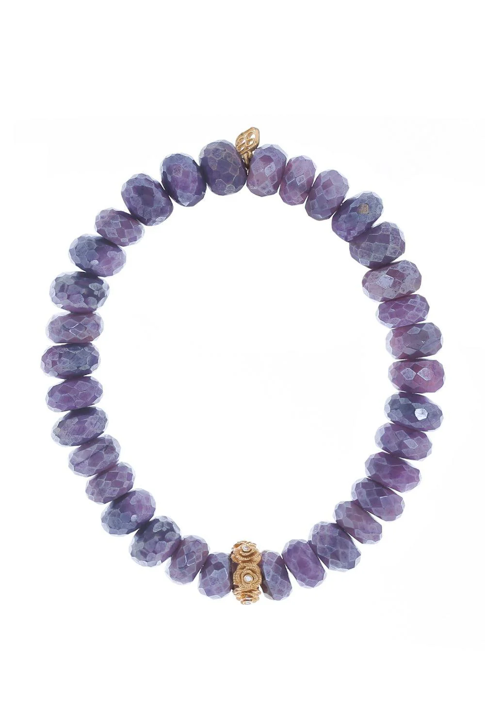 Tiny Rose Rondelle Moonstone Bracelet