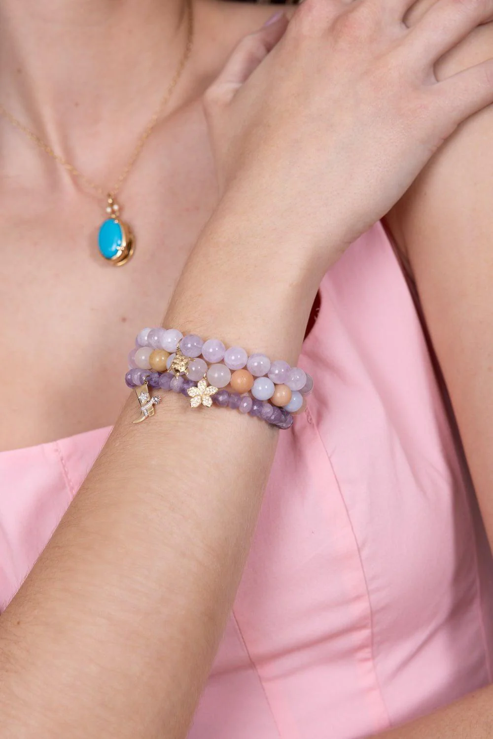 Turtle Amethyst Charm Bracelet - Image 4
