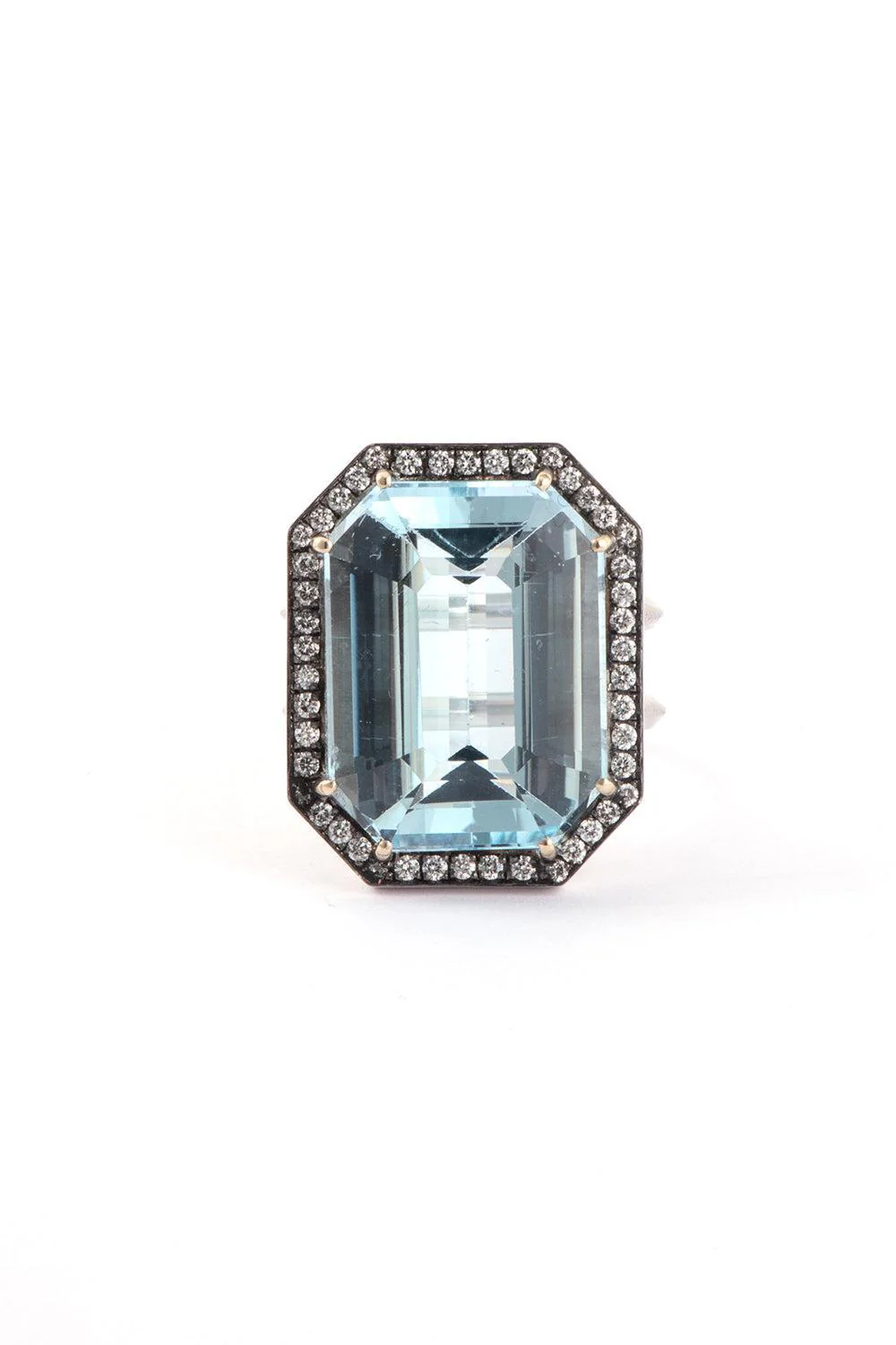 Aquamarine Diamond Ring