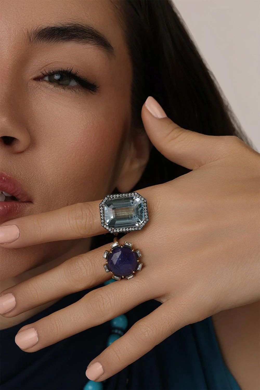 Aquamarine Diamond Ring - Image 2