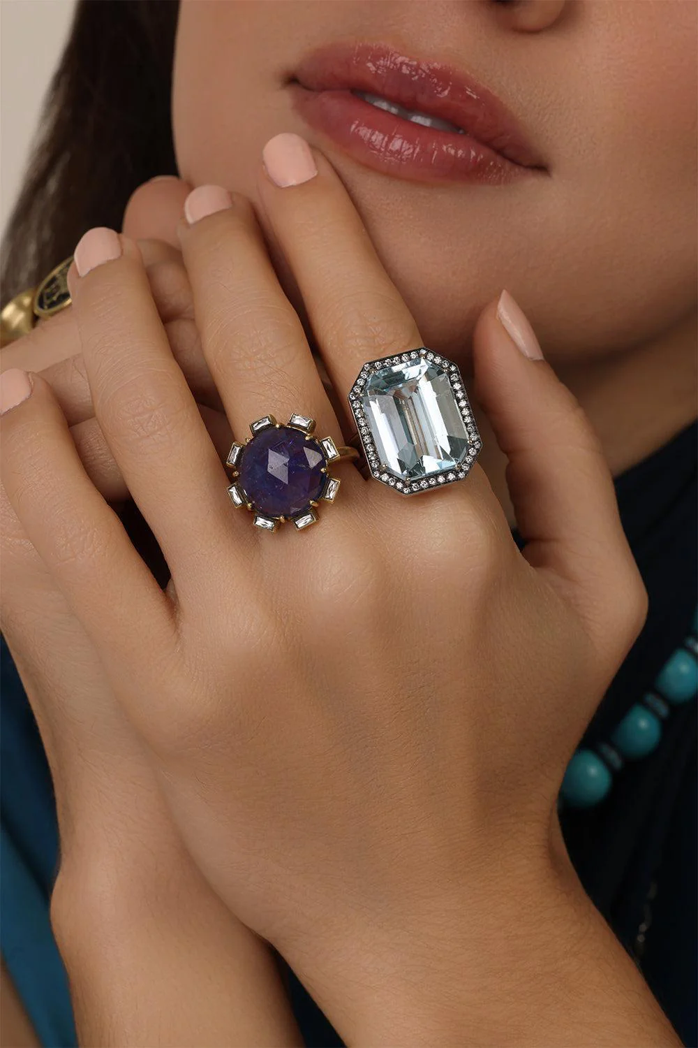 Aquamarine Diamond Ring - Image 3