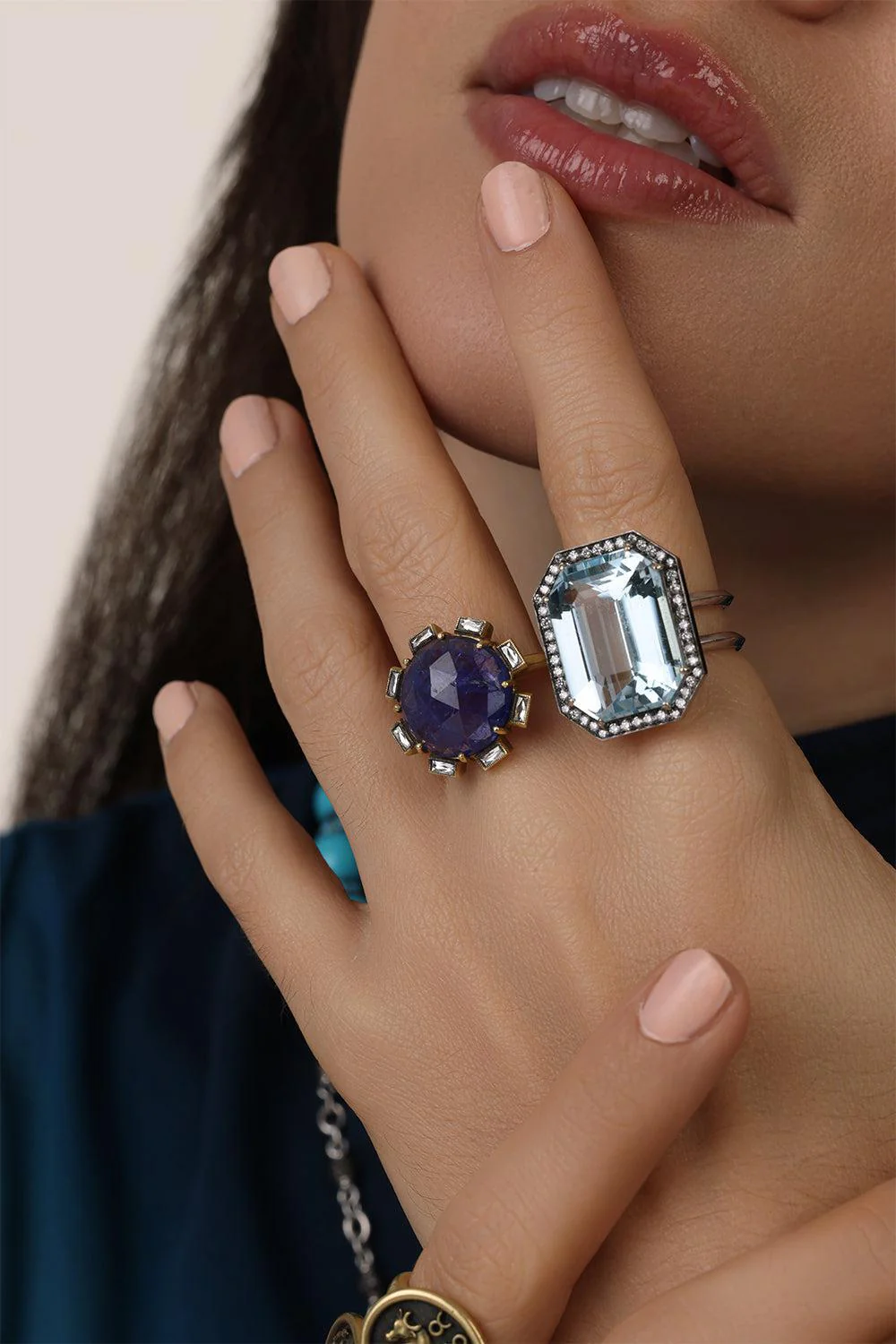 Aquamarine Diamond Ring - Image 4