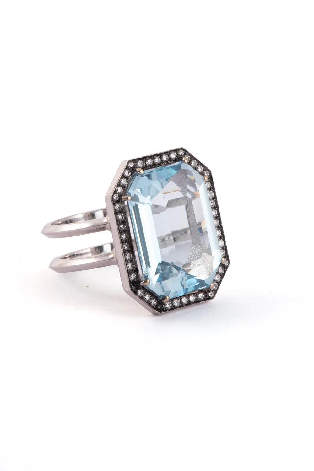 Aquamarine Diamond Ring - Image 5