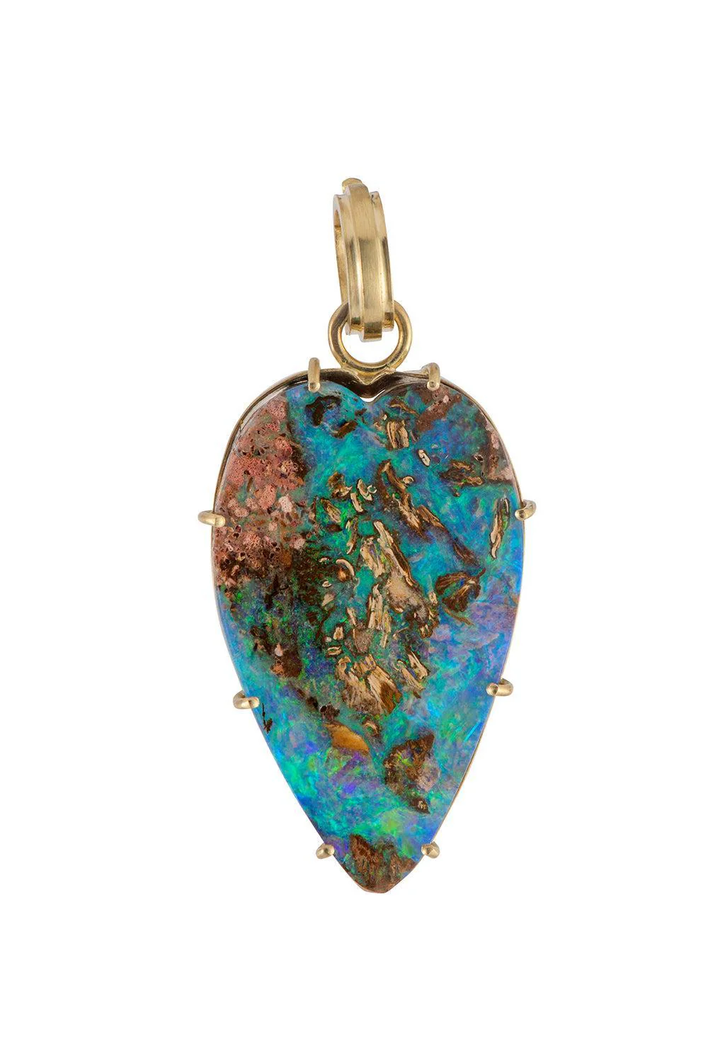 Australian Opal Heart Pendant Pendant