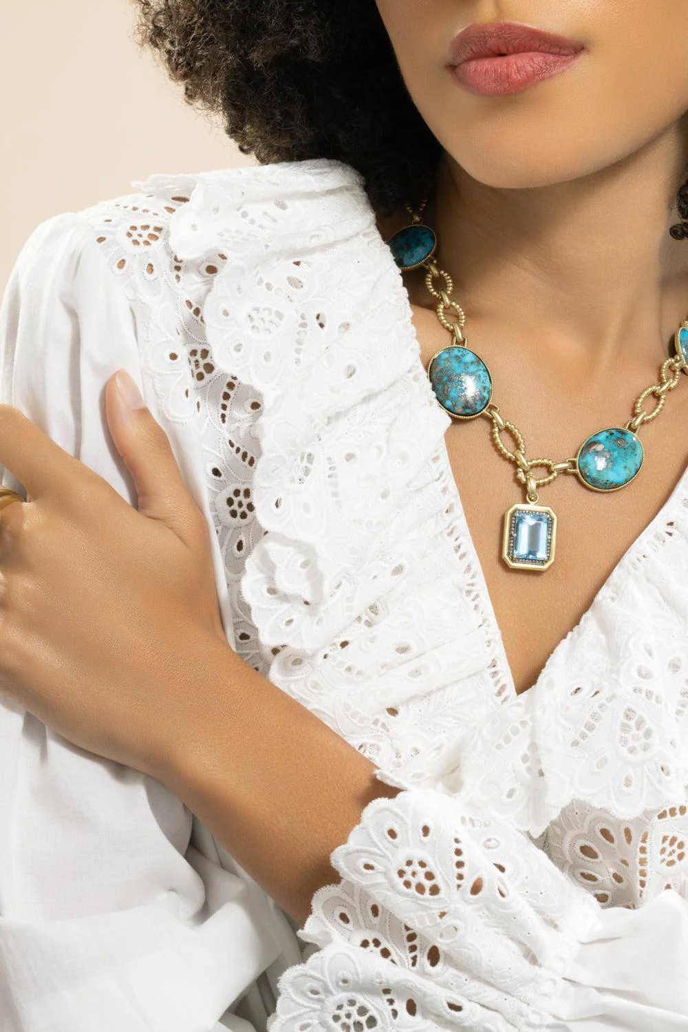 Diamond Aquamarine Pendant - Image 2