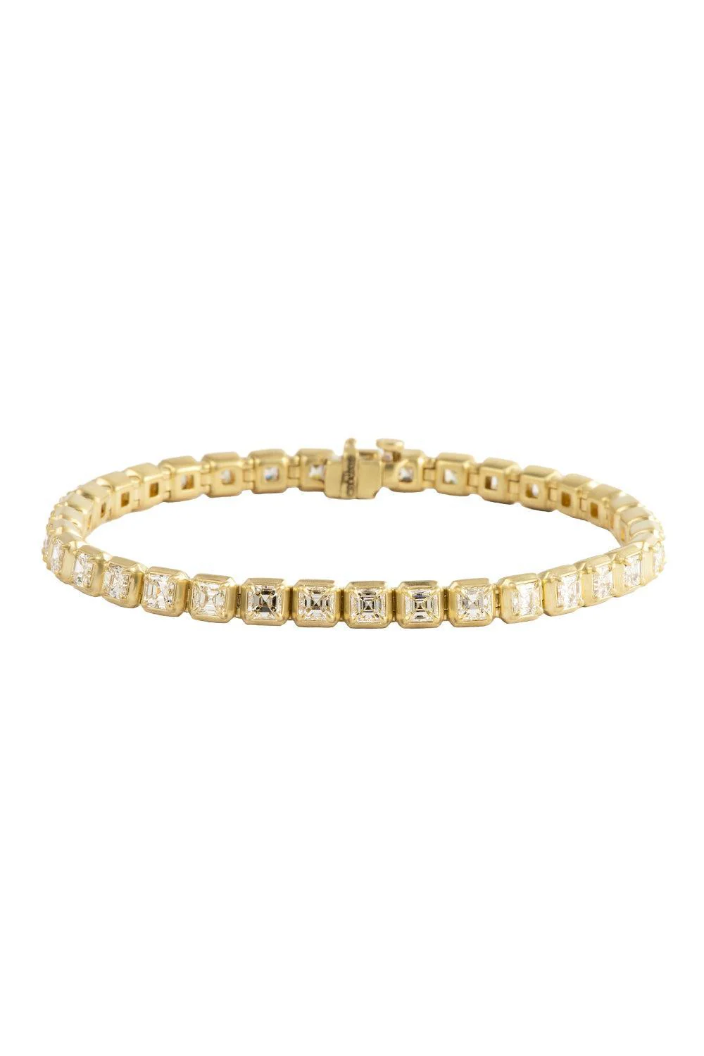 Diamond Asher Cut Tennis Bracelet