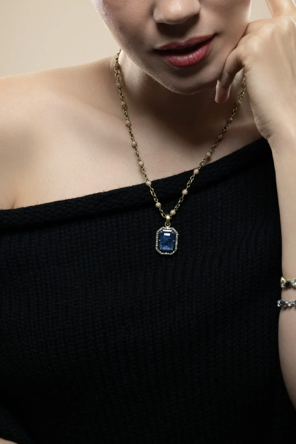 Diamond Beaded Necklace - Image 2