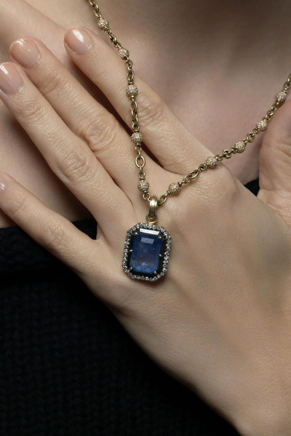 Diamond Beaded Necklace - Image 3