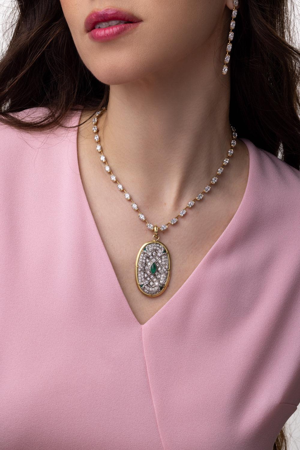 Diamond Emerald Pendant - Image 4