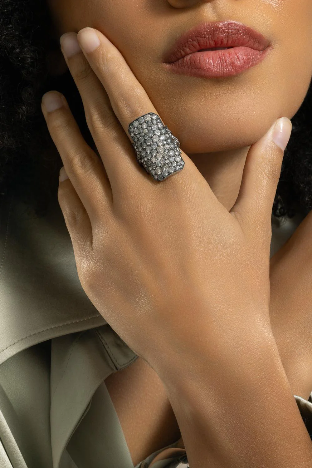 Diamond Long Ten Table Ring - Image 2