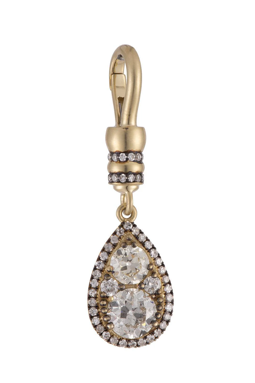 Diamond Old Europen Pear Pendant
