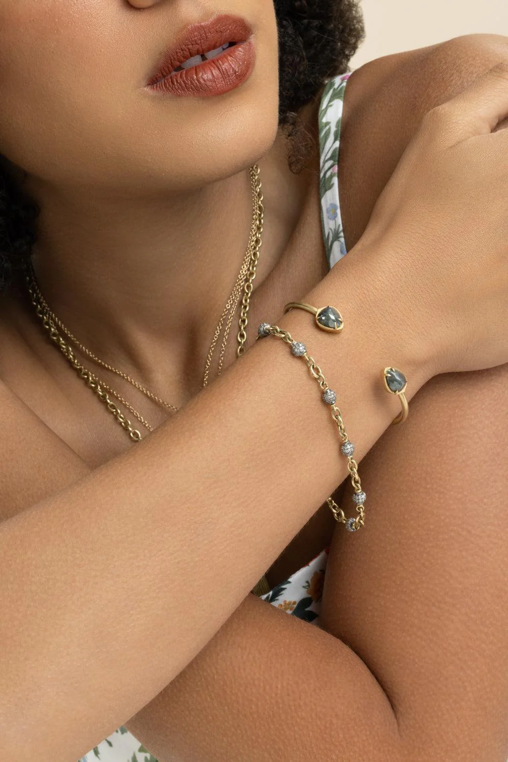 Diamond Pear Rough Cut Bracelet - Image 2