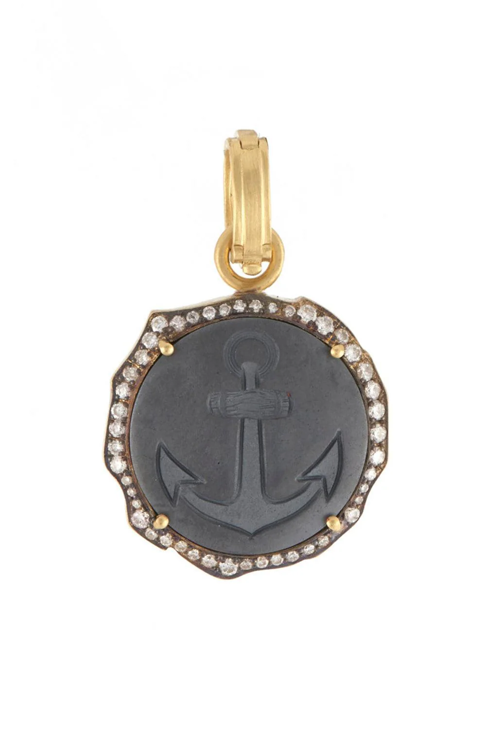 Hematite Anchor Pendant
