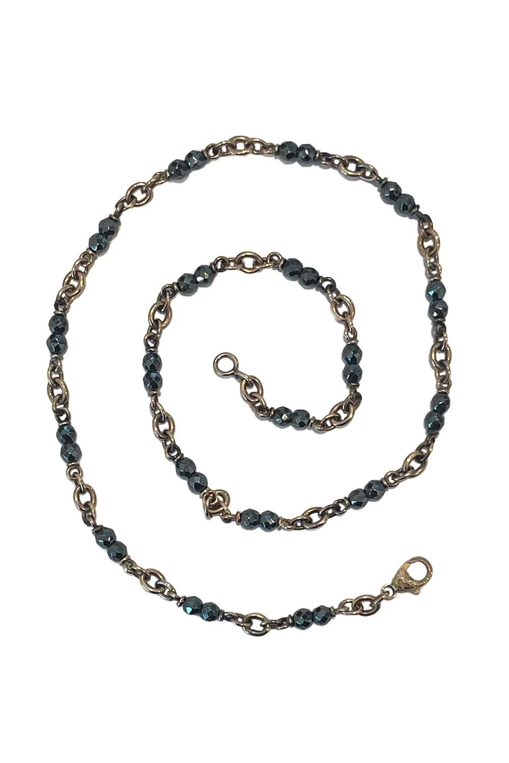 Hematite Bead Chain Necklace