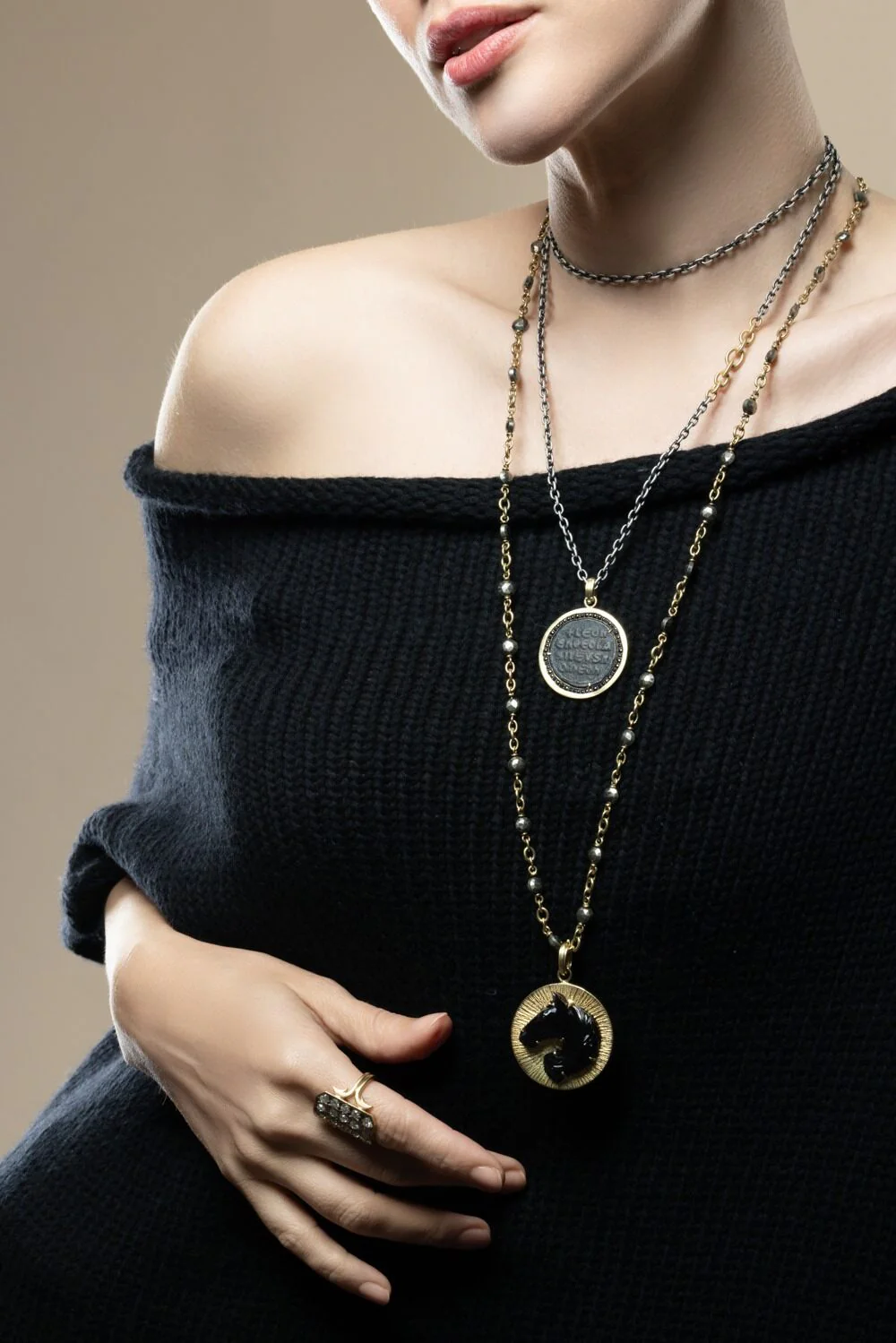 Mixed Metal Chain Necklace - Image 3