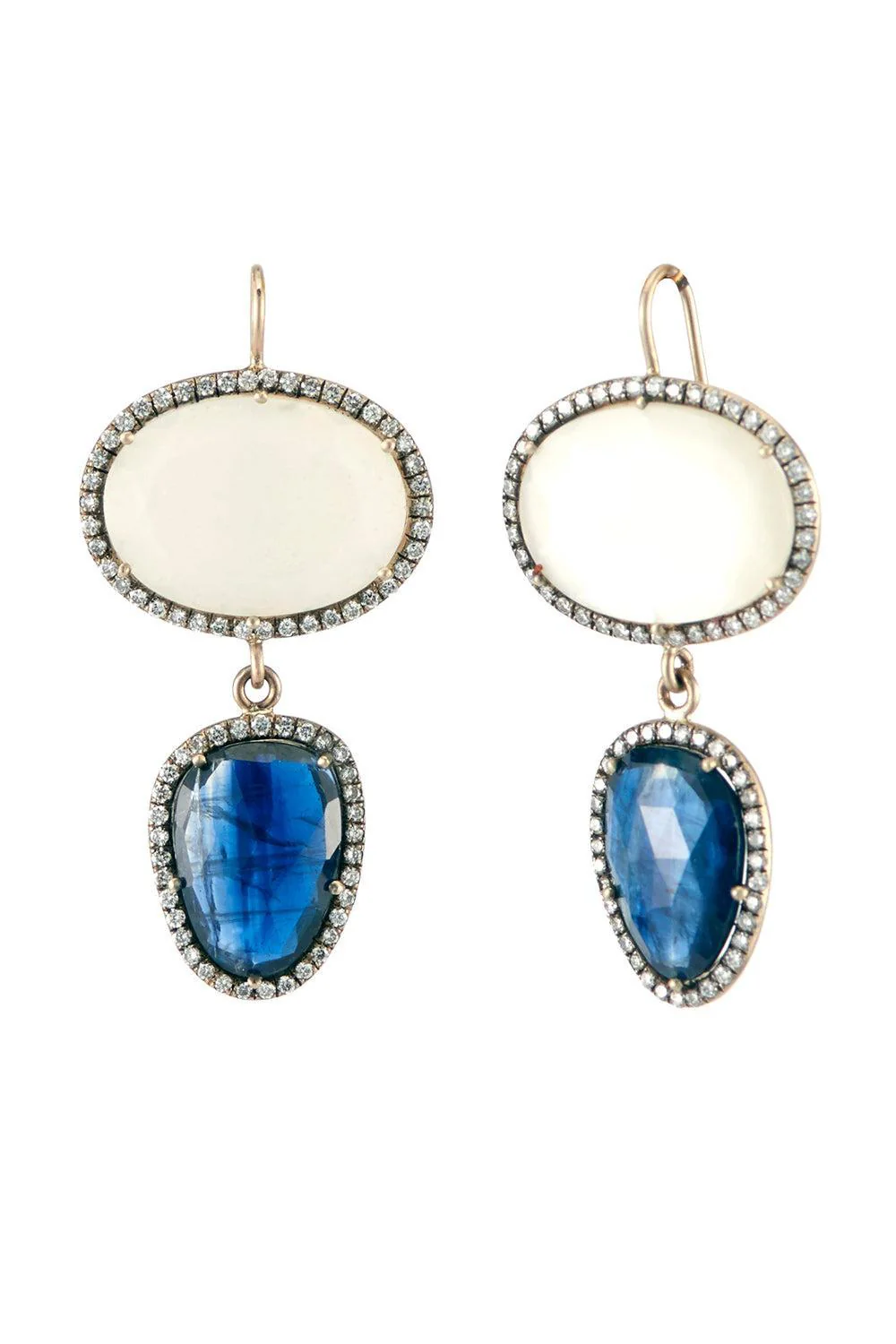 Moonstone Kyanite Earrings