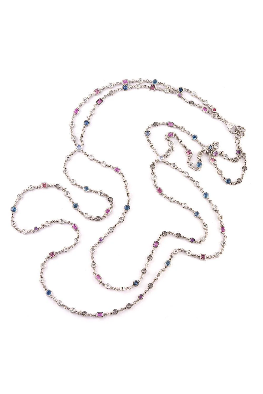 Multi Color Sapphire Necklace