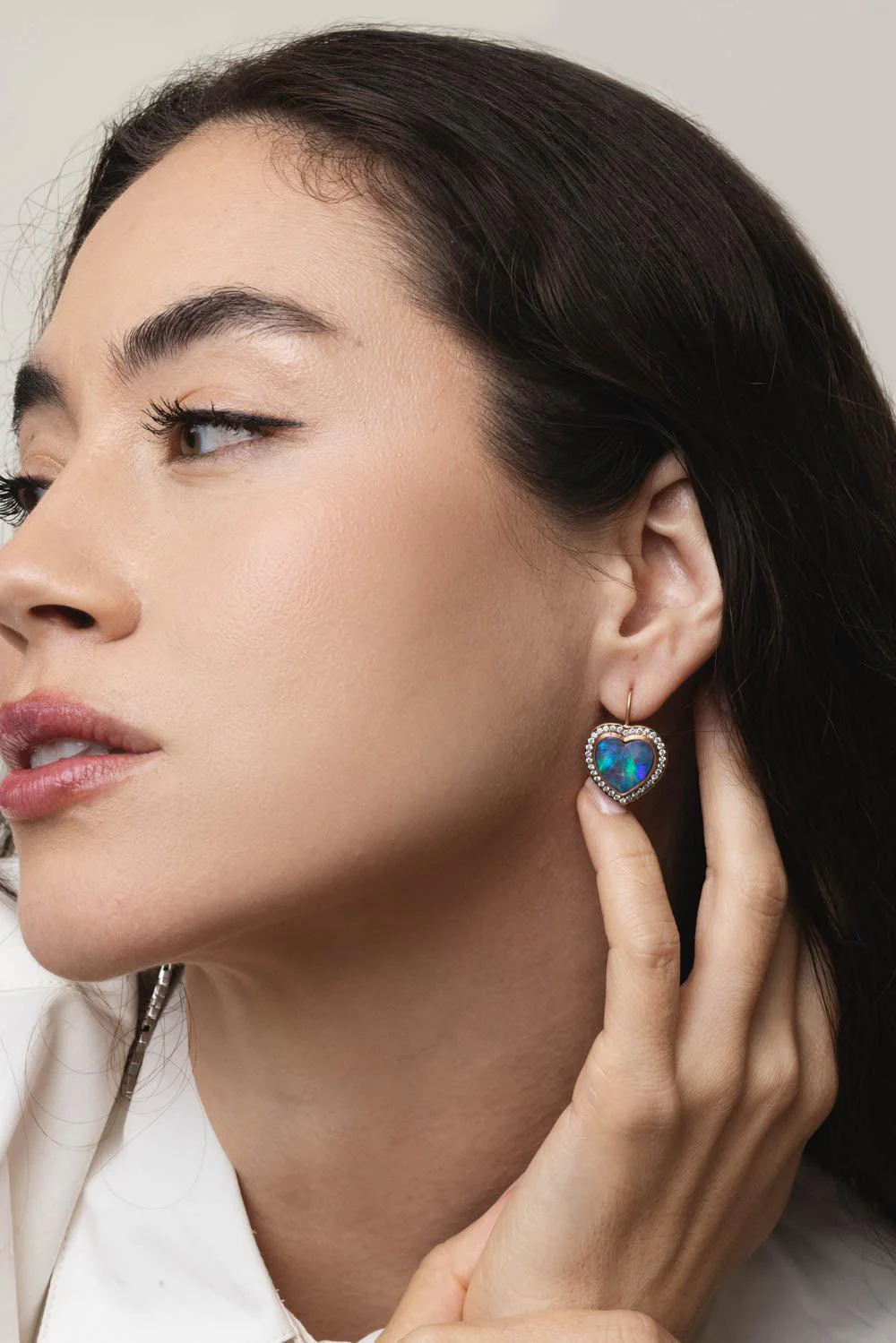 Opal Heart Earrings - Image 4