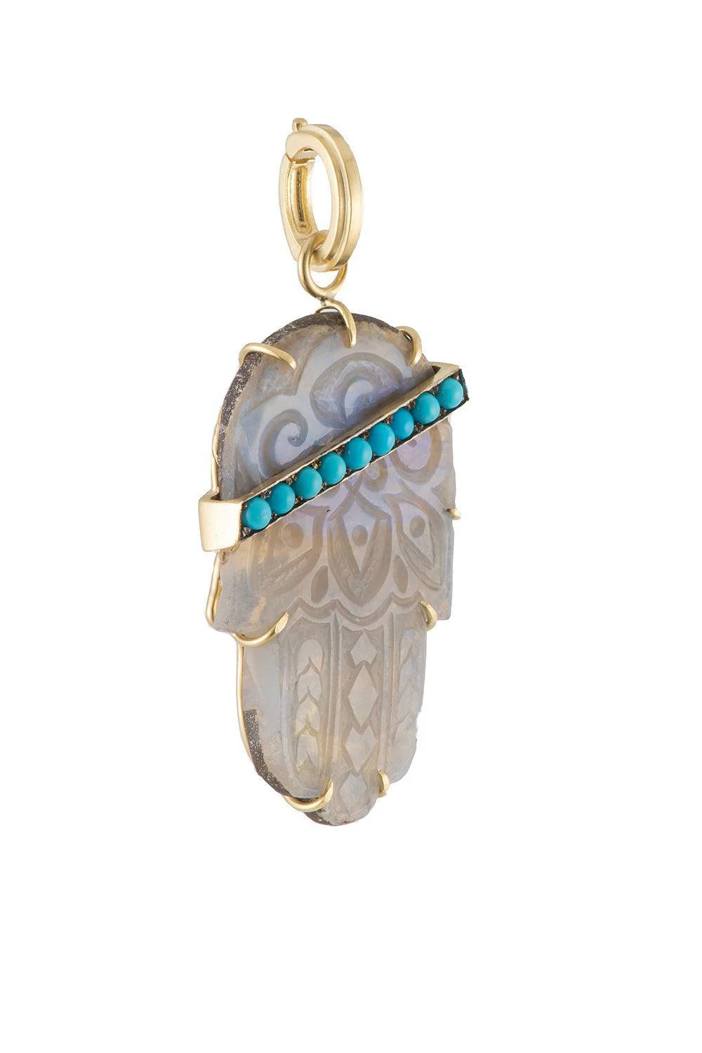 Opal Turquoise Hamsa Pendant - Image 5