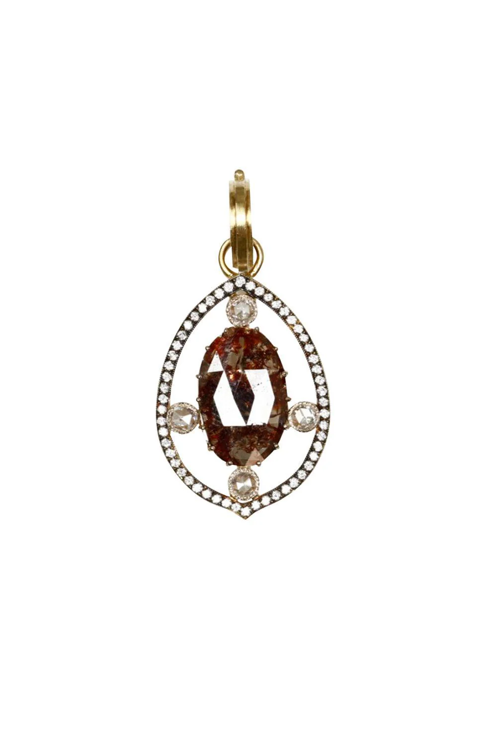 Oval Rough Diamond Pendant