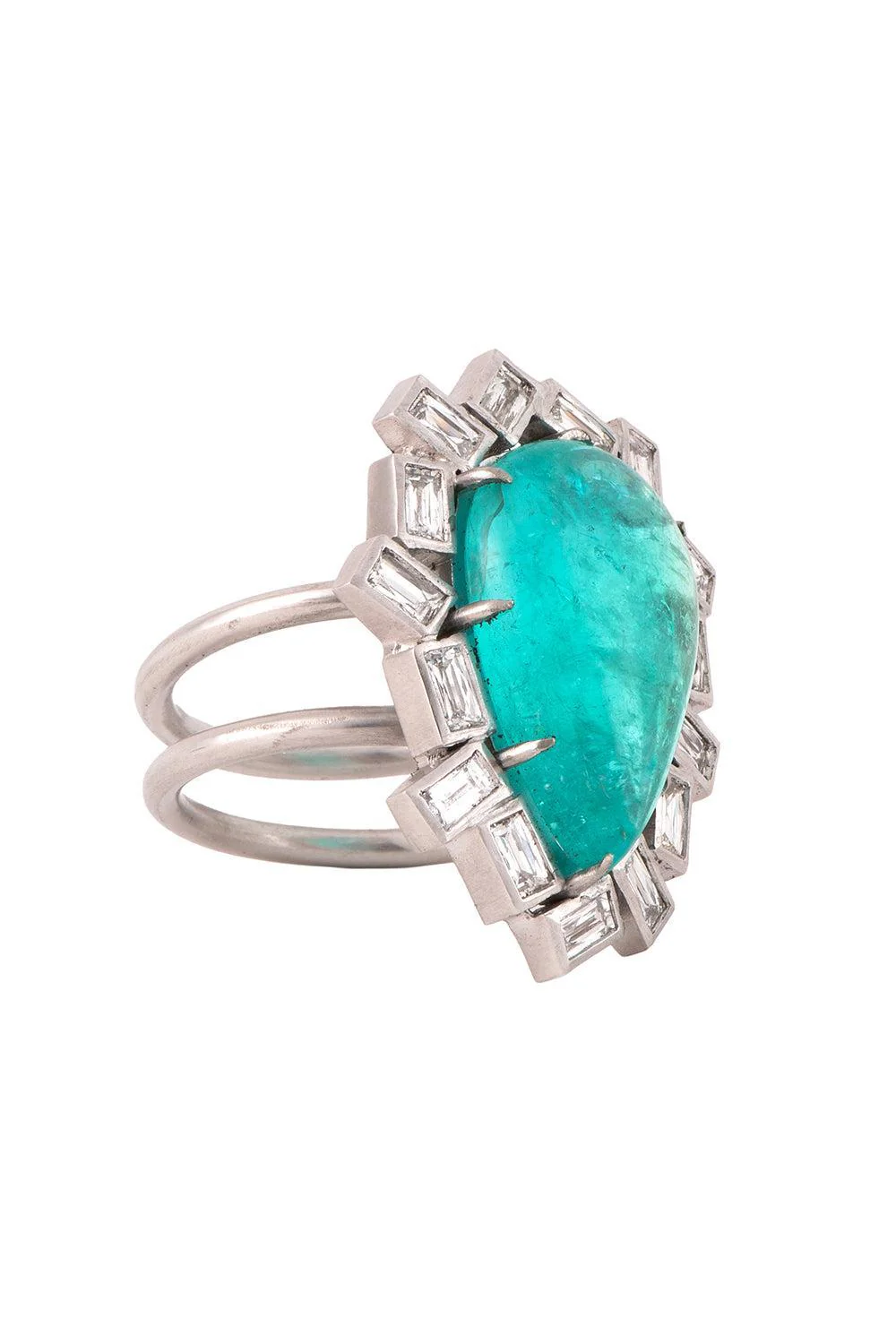 Pariaba Tourmaline Diamond Ring - Image 5