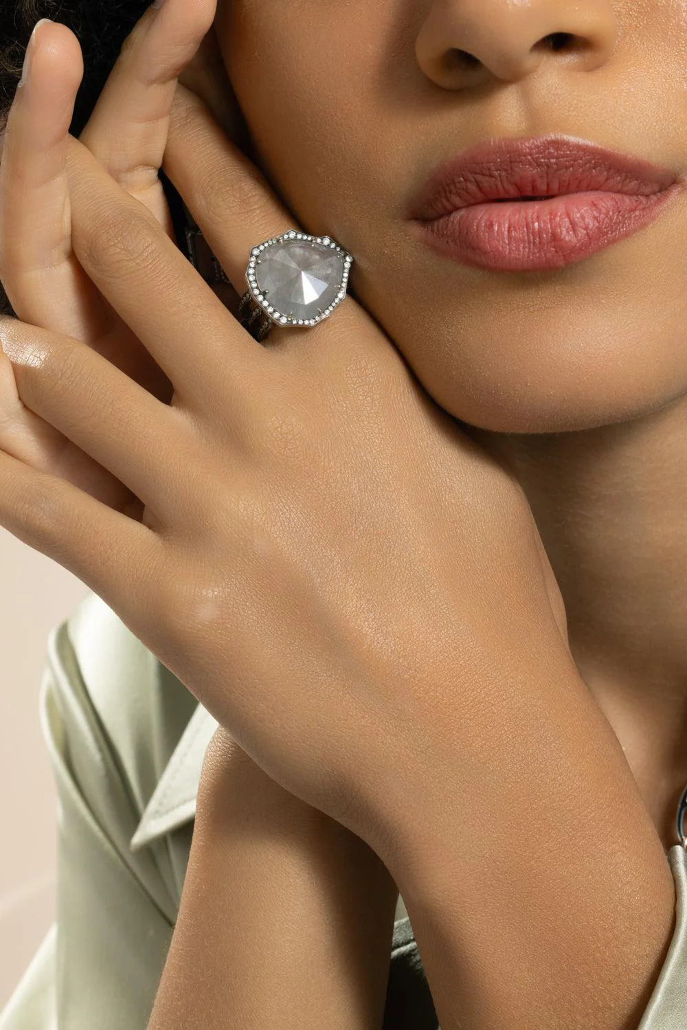 Pear Triple Shank Ring - Image 2