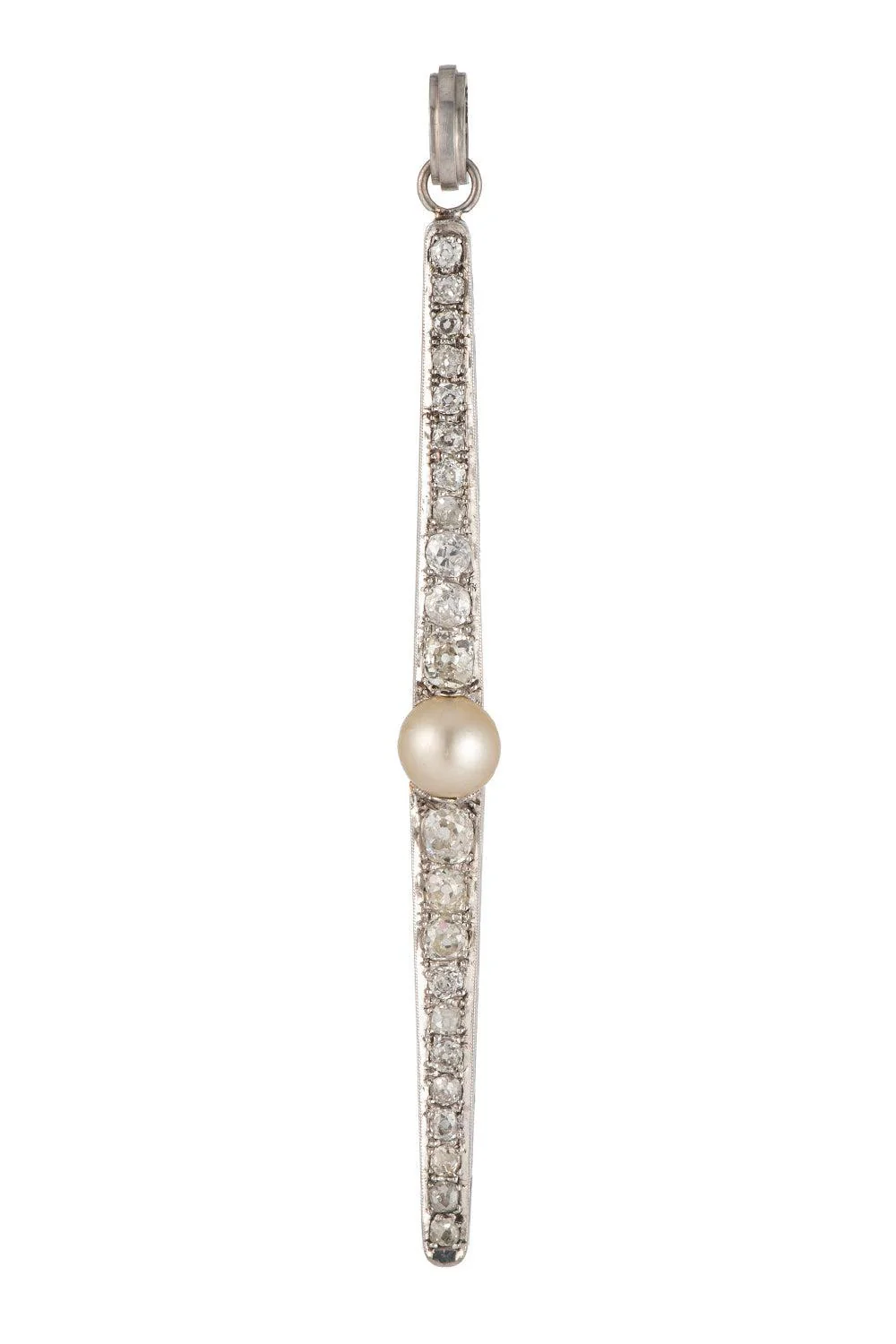 Pearl Diamond Vintage 1920s Pendant