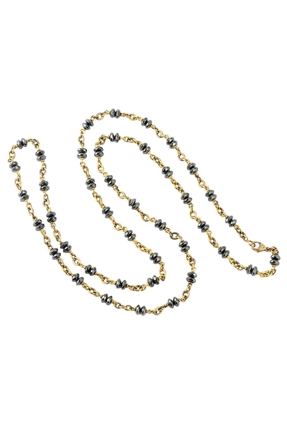 Pyrite Faceted Beaded Necklace
