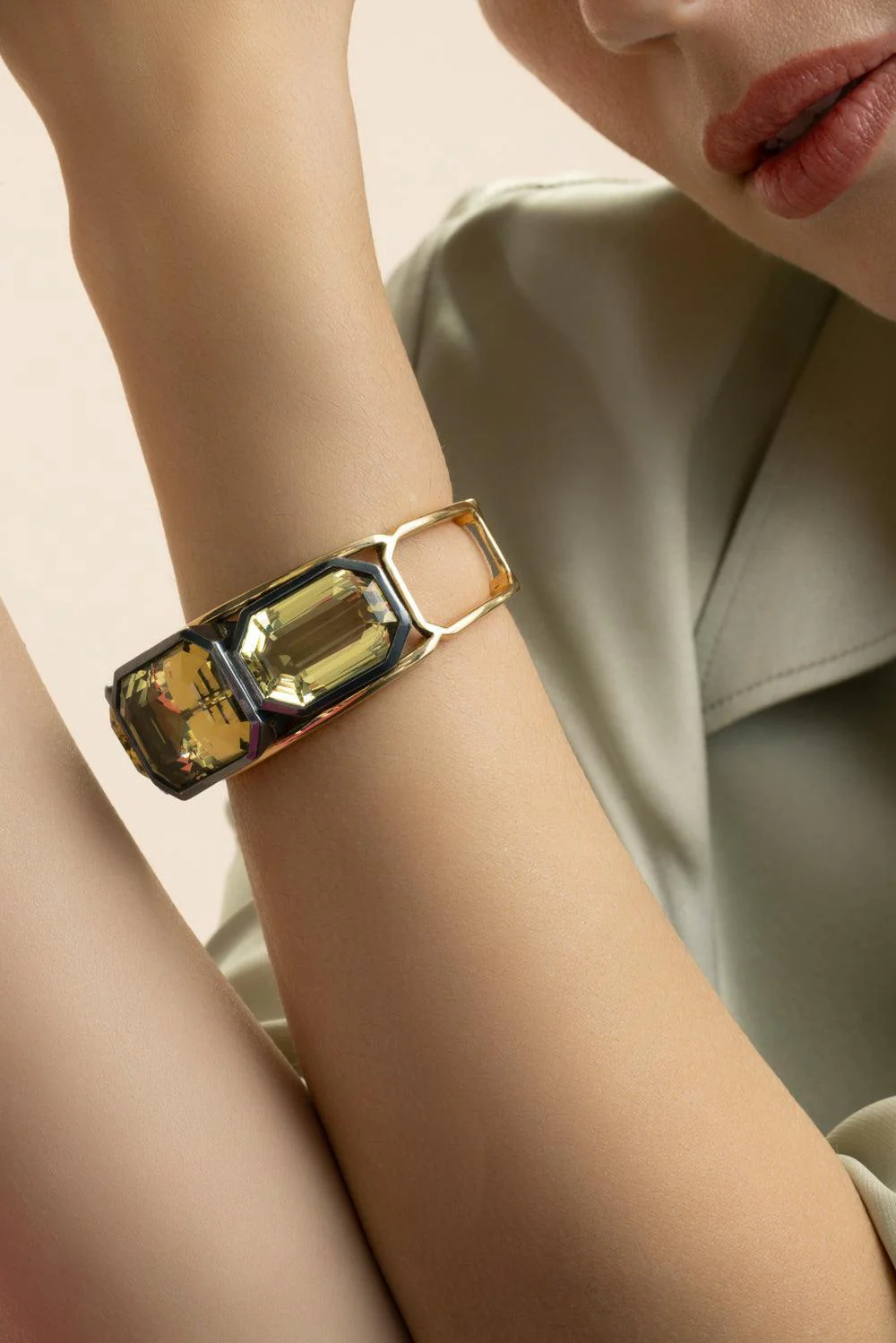 Quartz Prazolite Cuff Bracelet - Image 3