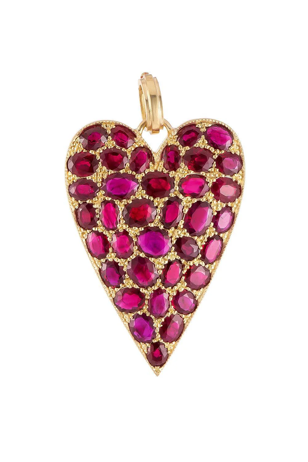 Ruby Large Heart Pendant