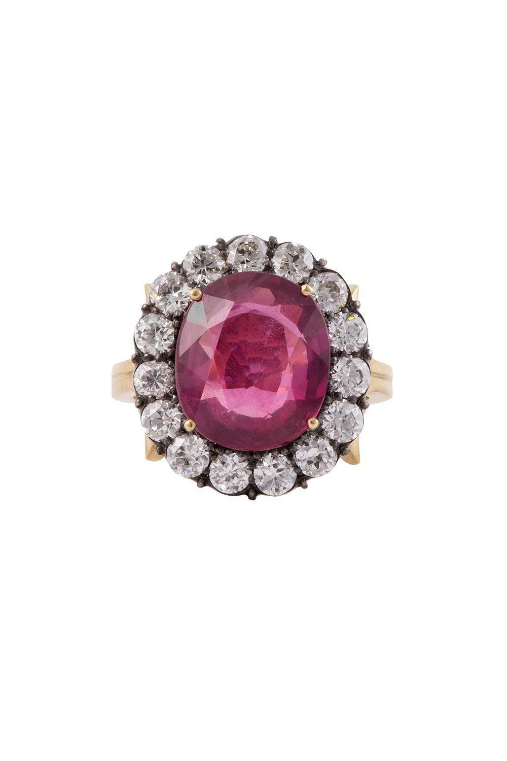 Ruby Oval Diamond Ring