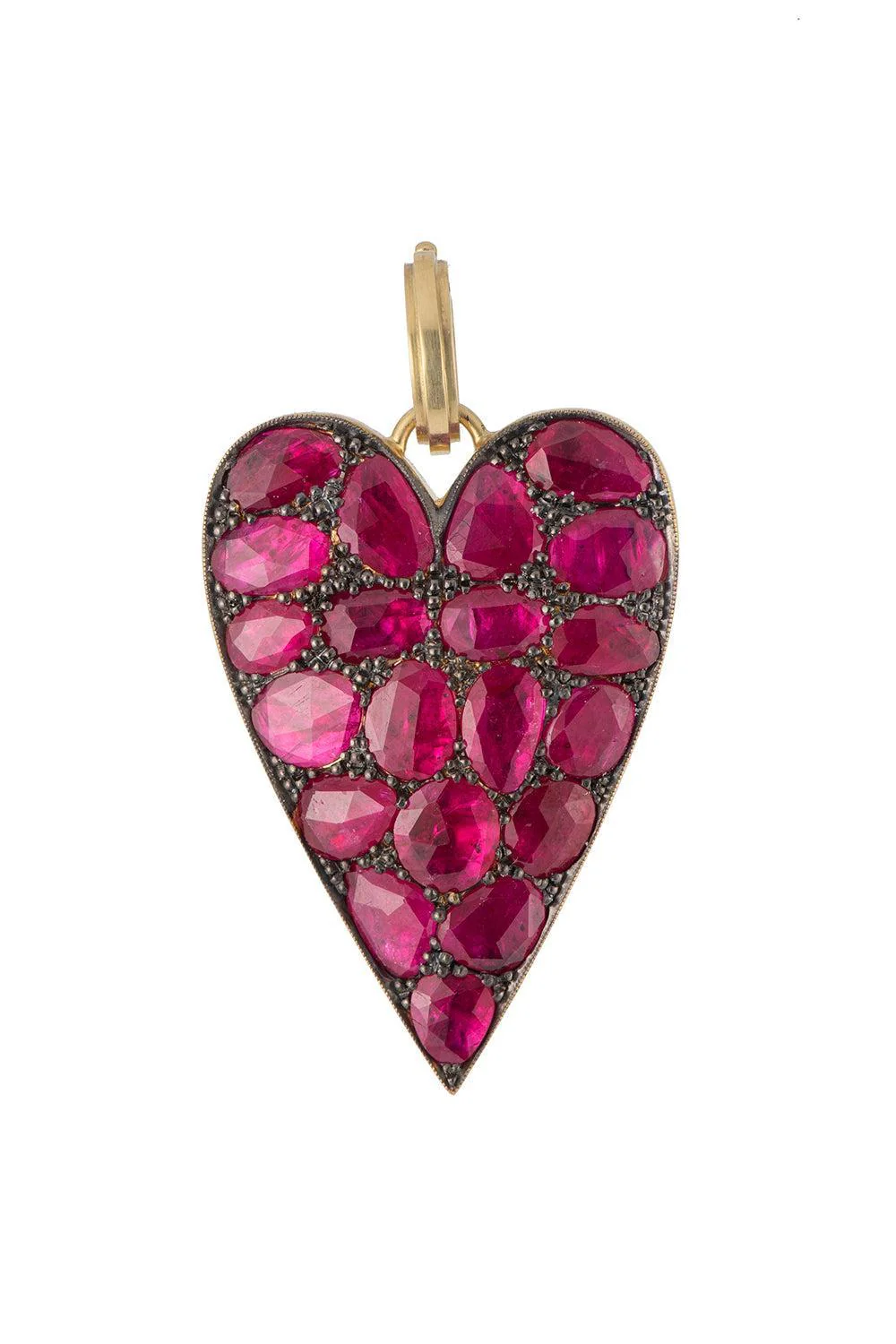 Ruby Ten Table Heart Pendant