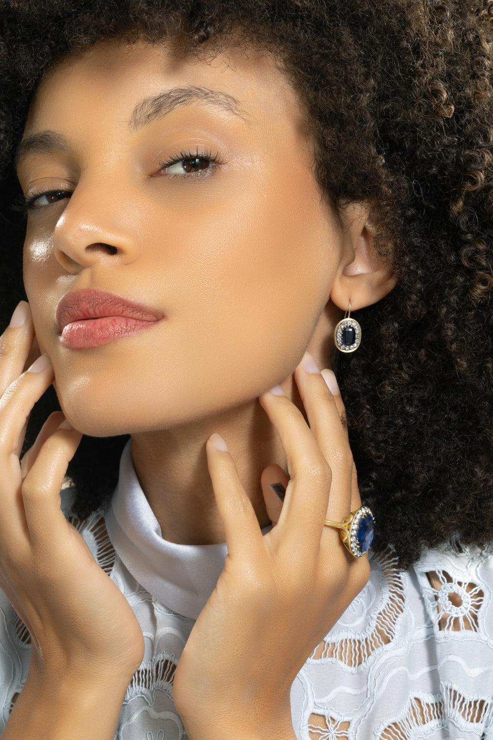 Sapphire Vintage Fame Fortune Earrings - Image 3