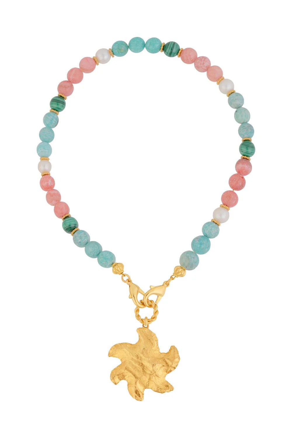 Amazonite Malachite Beaded Necklace