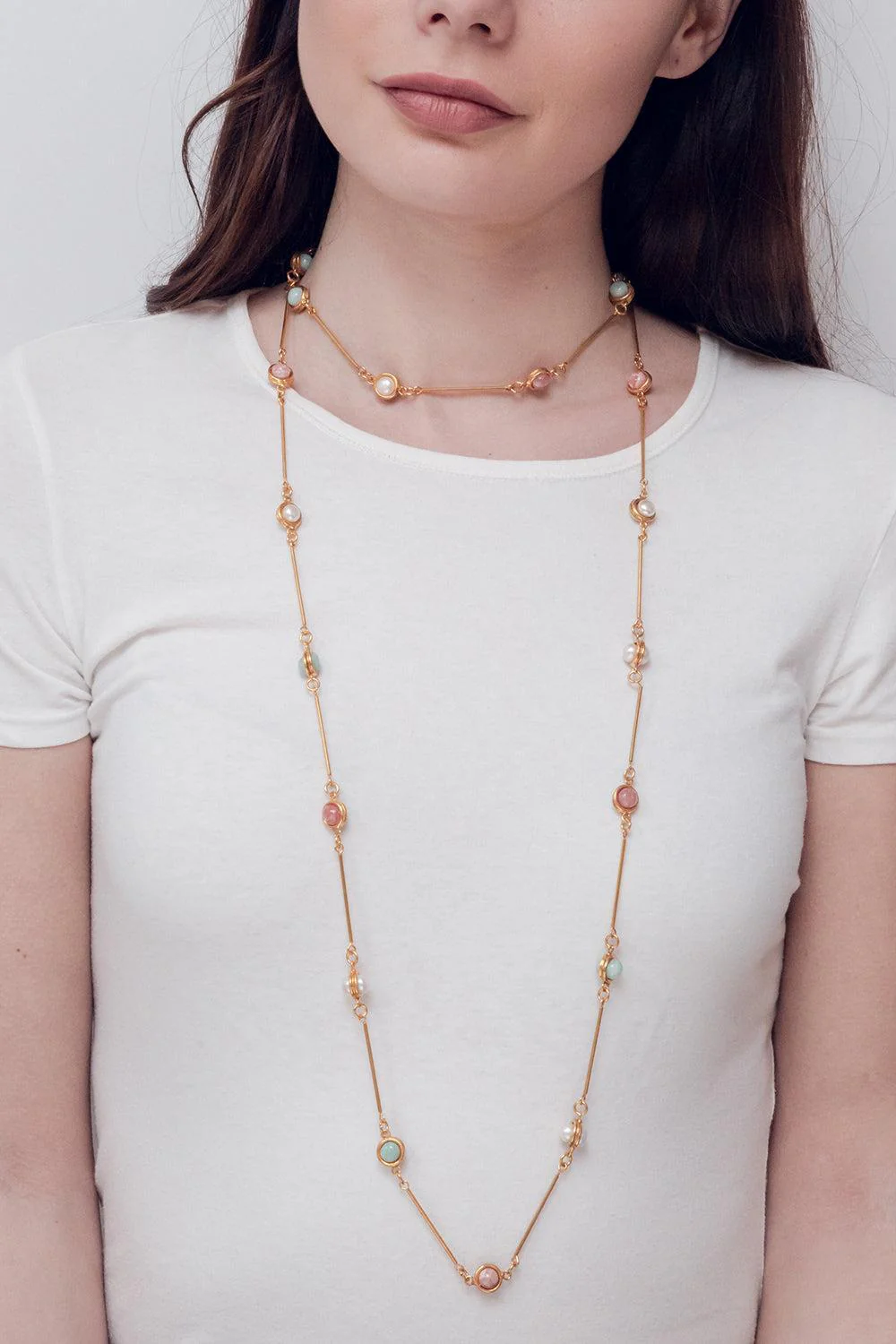 Amazonite Pearl Candies Pendant Necklace - Image 2