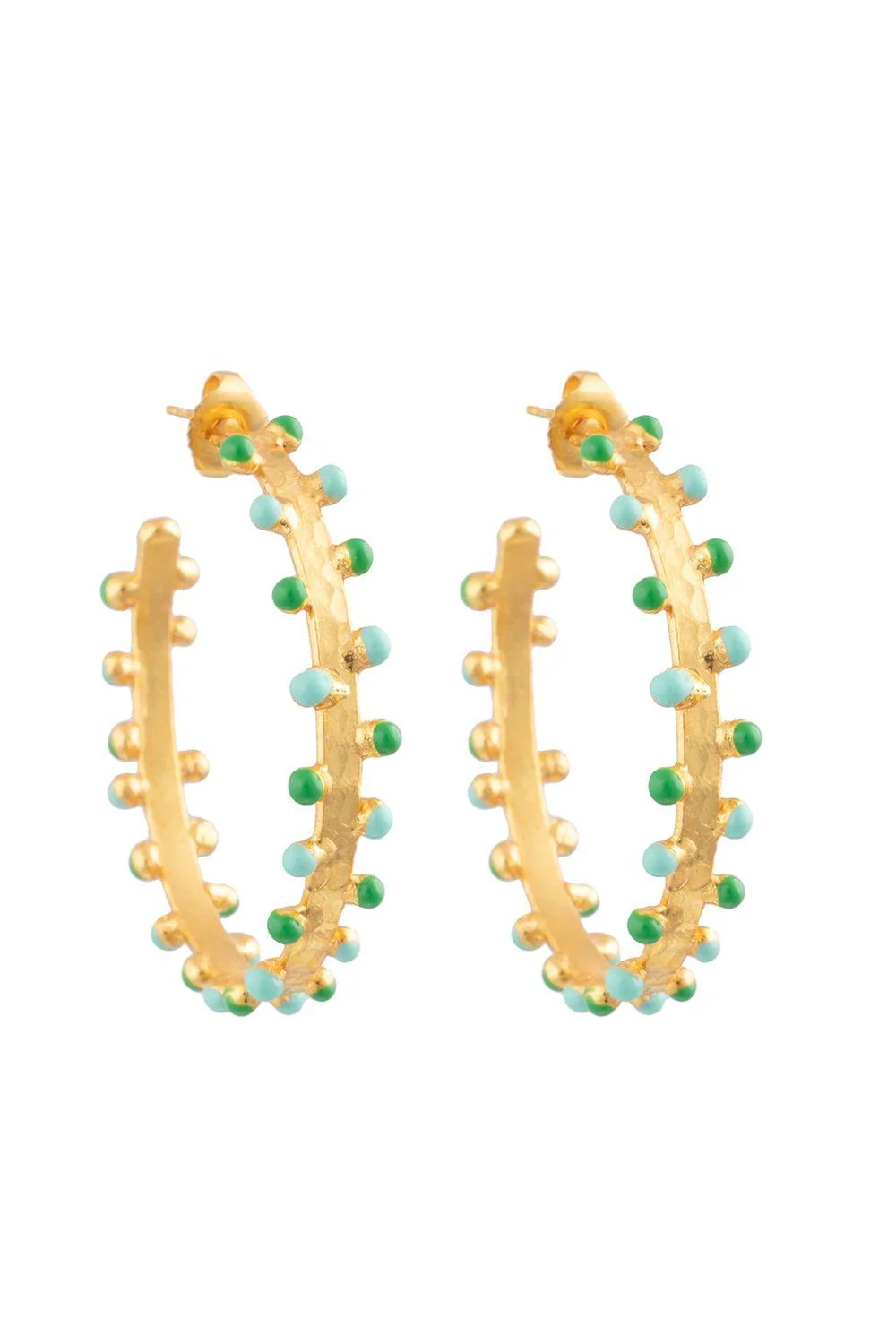 Vert Green Turquoise Gipsy Earrings