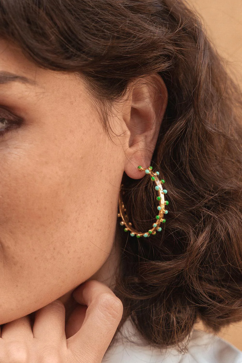 Vert Green Turquoise Gipsy Earrings - Image 2